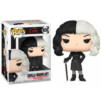 Figura Funko Pop! de Cruella, villana del clásico "101 Dálmatas" en su versión interpretada por la actriz Emma Stone en la película "Cruella" de 2021.