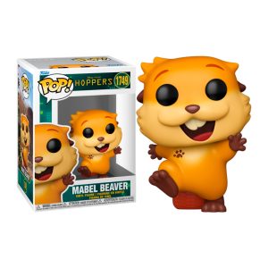 Figura de vinilo Funko Pop! de unos 9 cm. de Mabel, la protagonista de la película Hoppers de Disney y Pixar, en su versión castor.