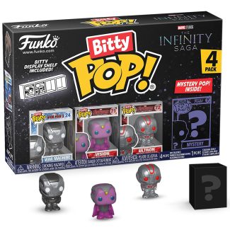 Funko Bitty Pop! - Pack de 4 figuras (War Machine) - MARVEL Avengers: Infinity Saga