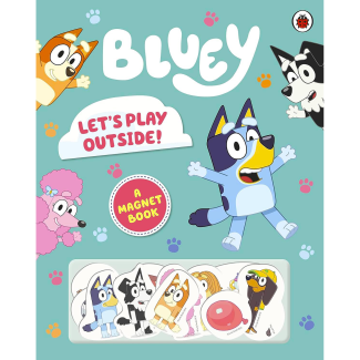 Bluey: Let's play outside - Libro con imanes en inglés