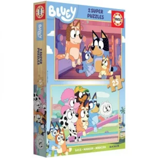 Set 2 Puzzles de madera Bluey | 25 piezas
