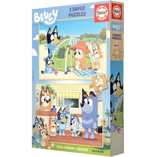 Set 2 Puzzles de madera Bluey | 50 piezas