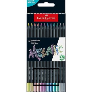 Set de 12 lápices de colores metalizados